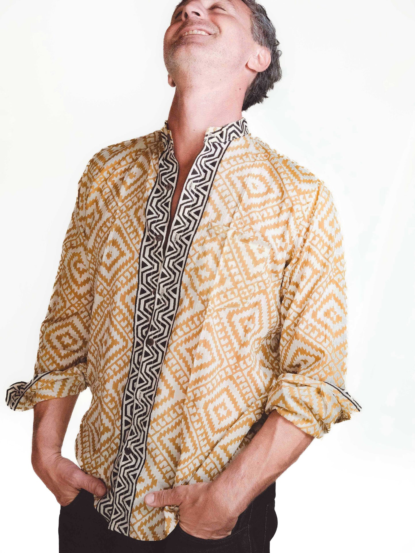 Sand block print shirt