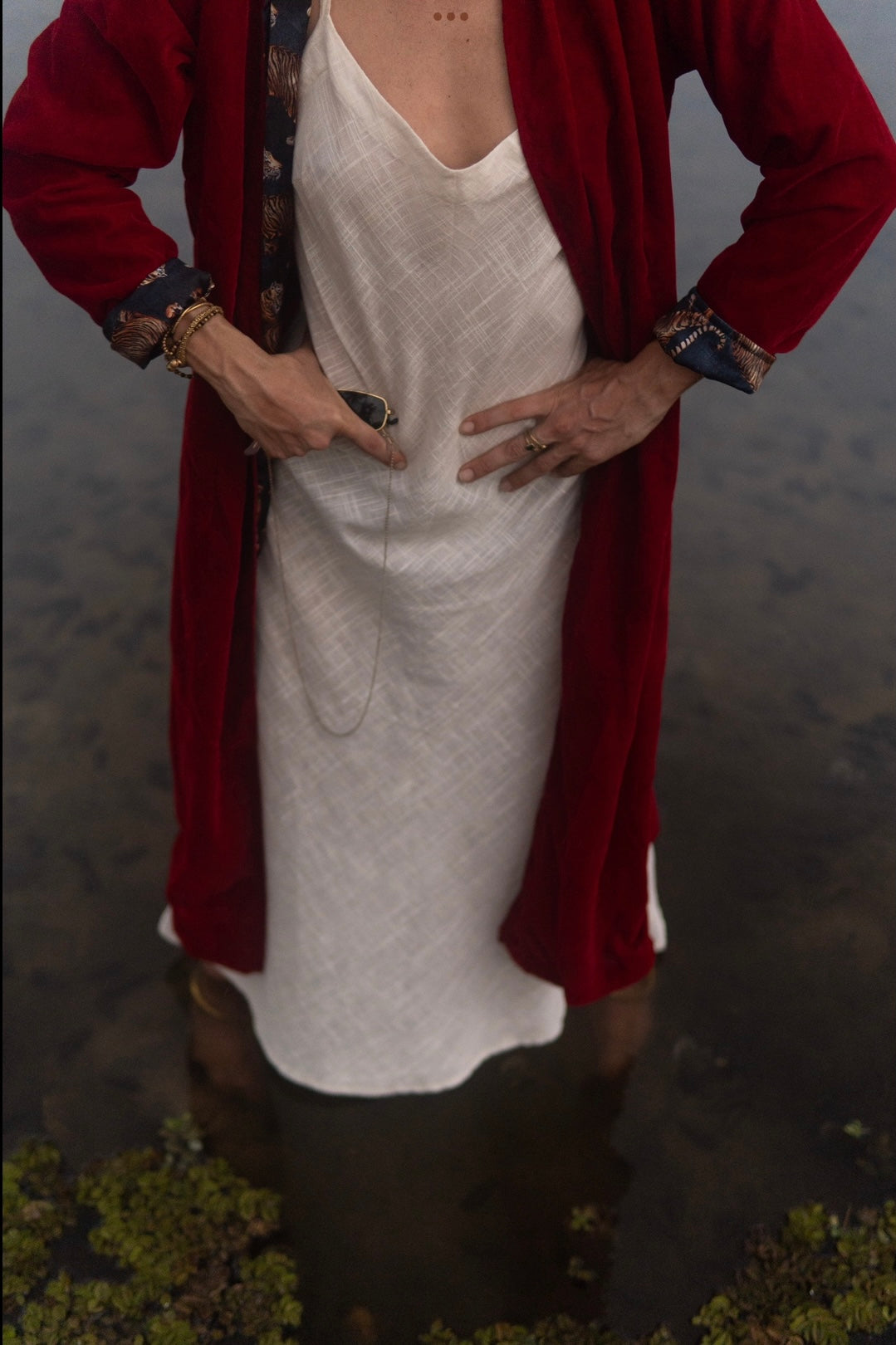 Kimono in Velluto - red Tiger