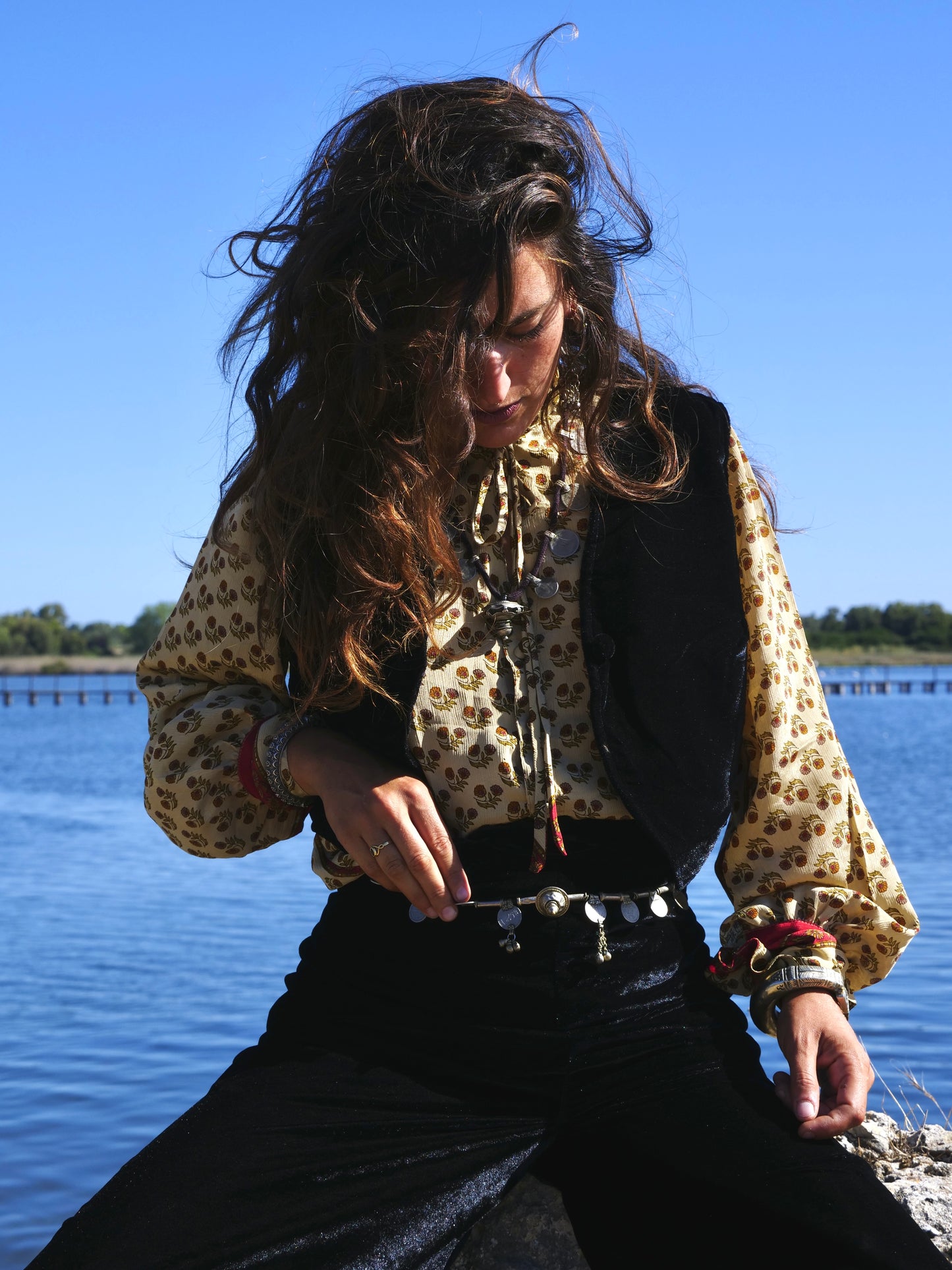 Set Pantapareo&Gilet in velluto Black