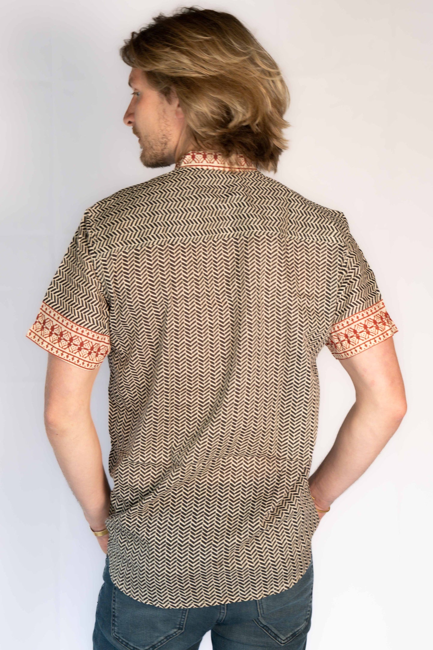 Block print cotton shirt