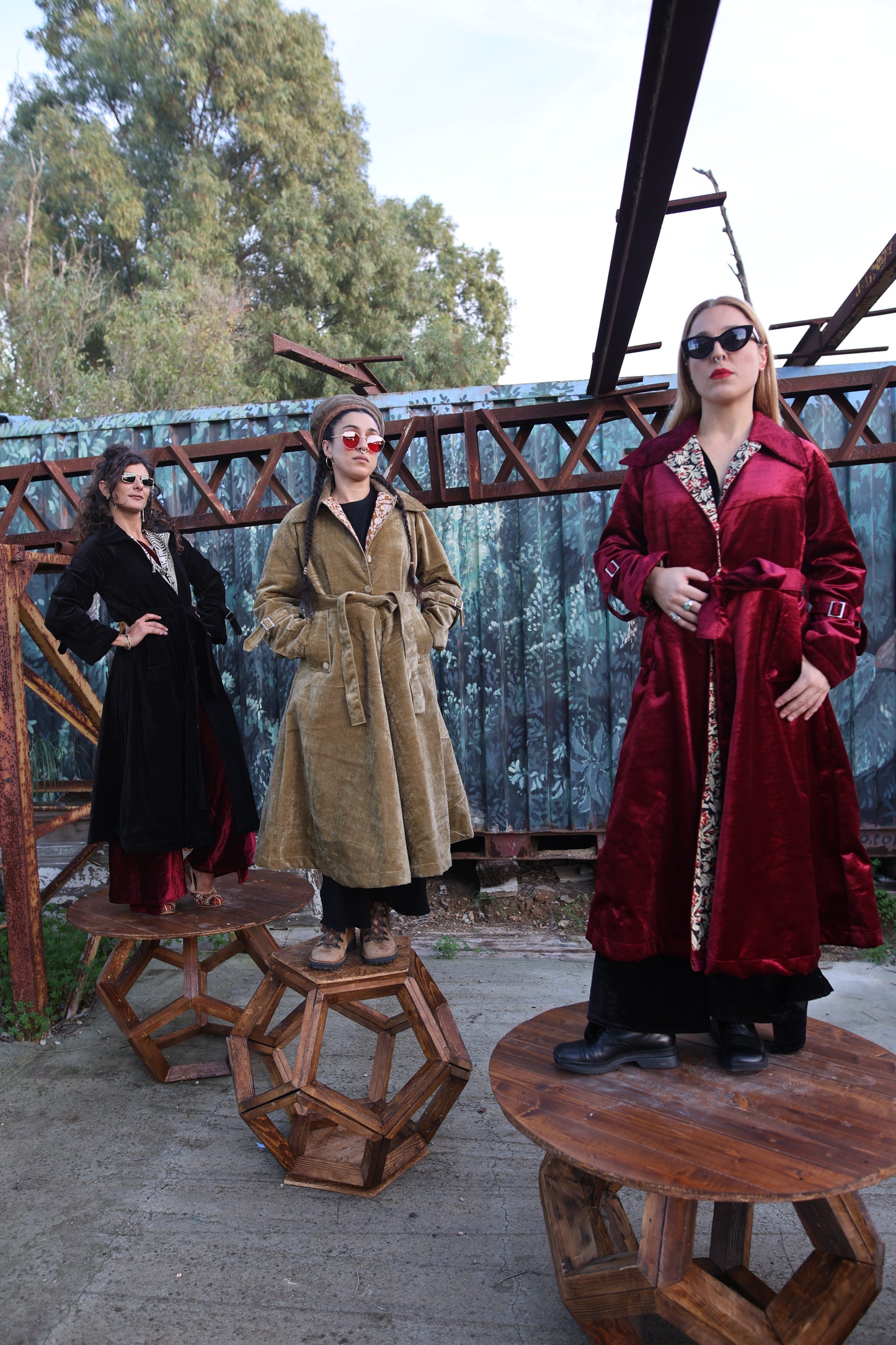 Trench in Velluto - Red Sabah