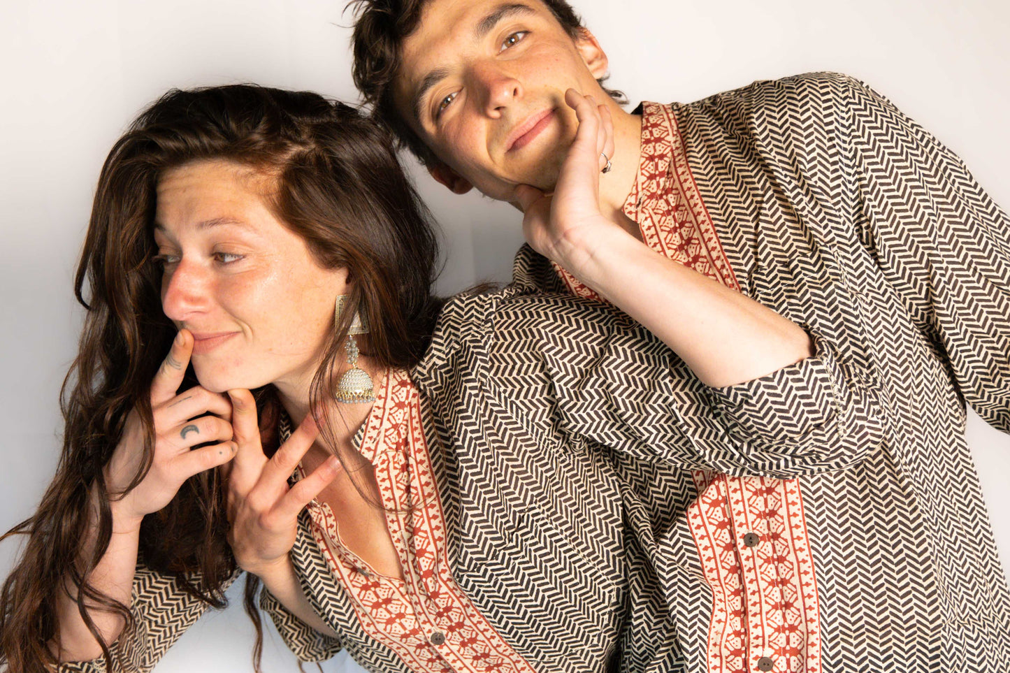 Block print cotton shirt