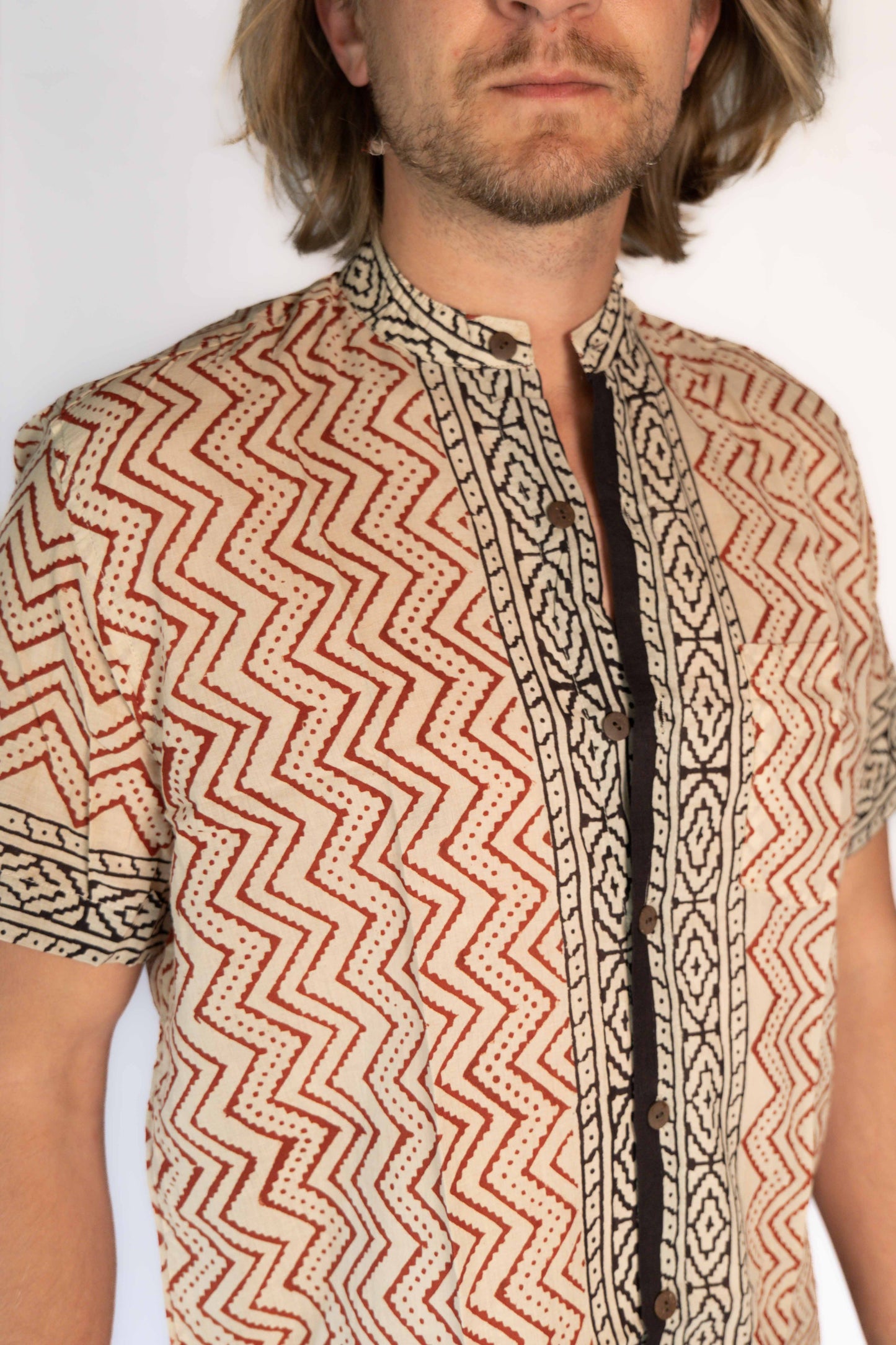 Block print cotton shirt