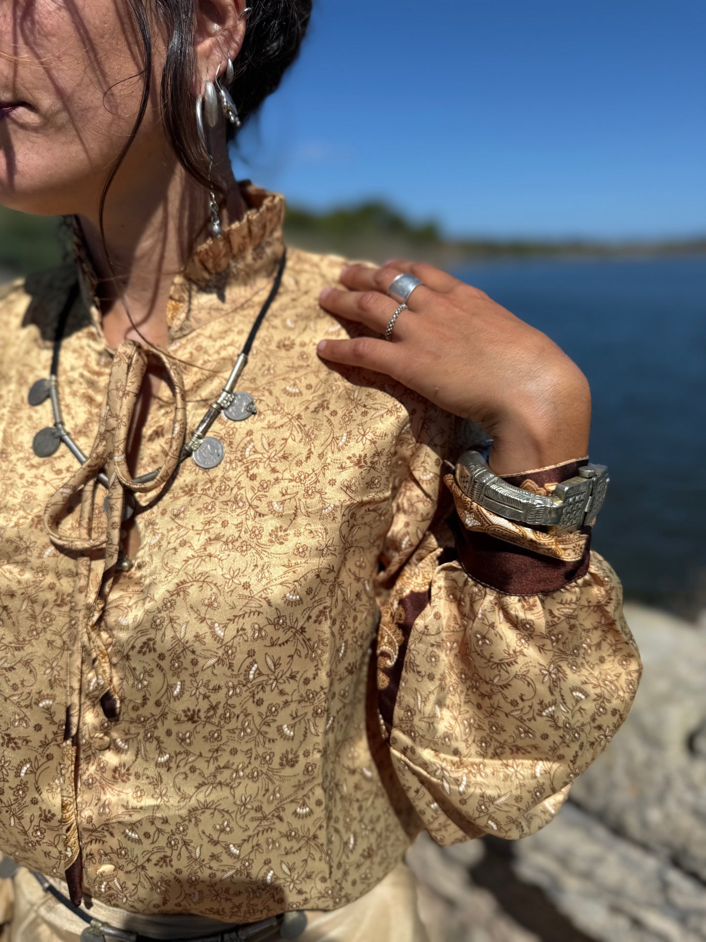 Camicia Flora Gold