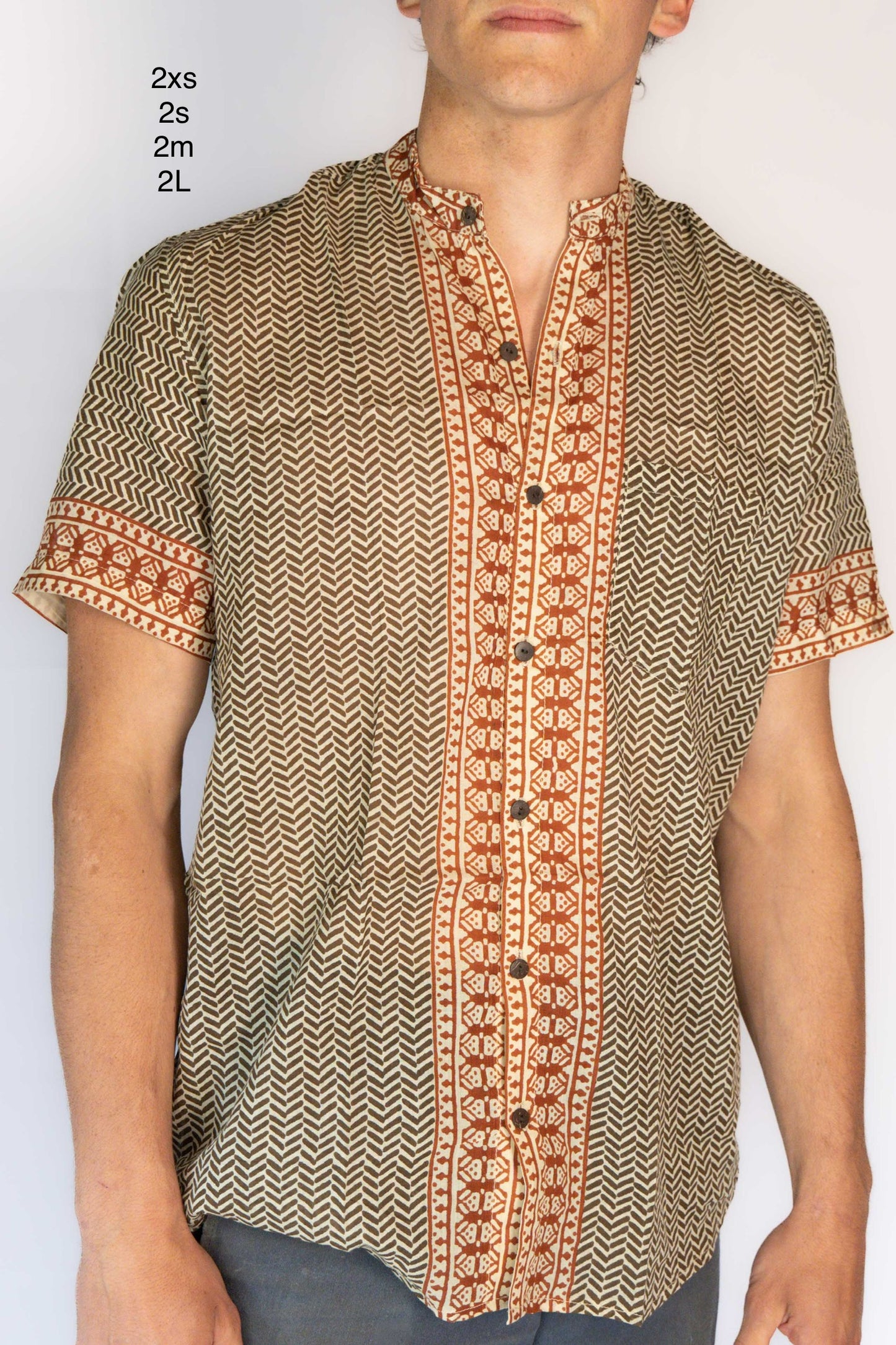 Block print cotton shirt