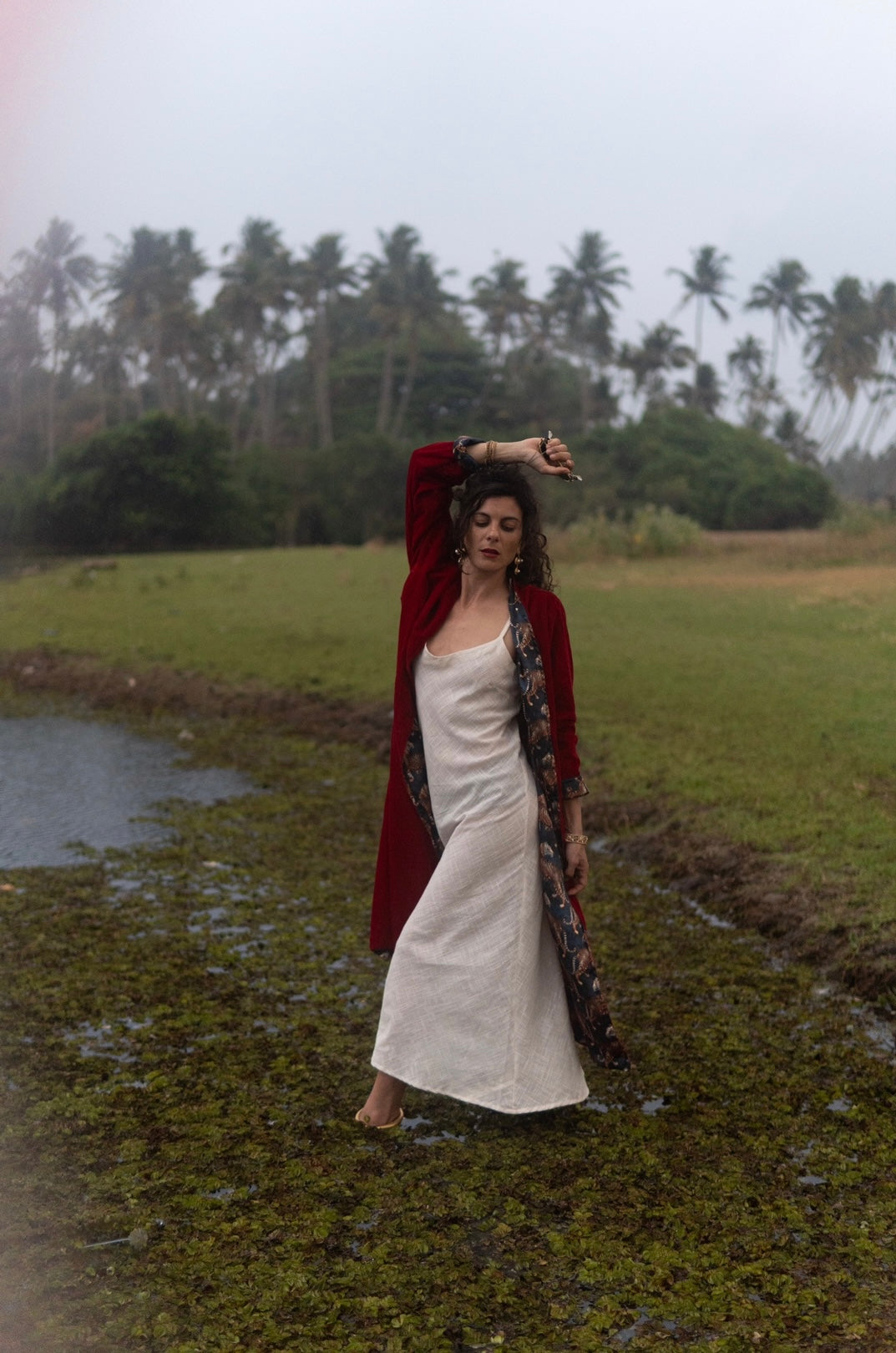 Kimono in Velluto - red Tiger