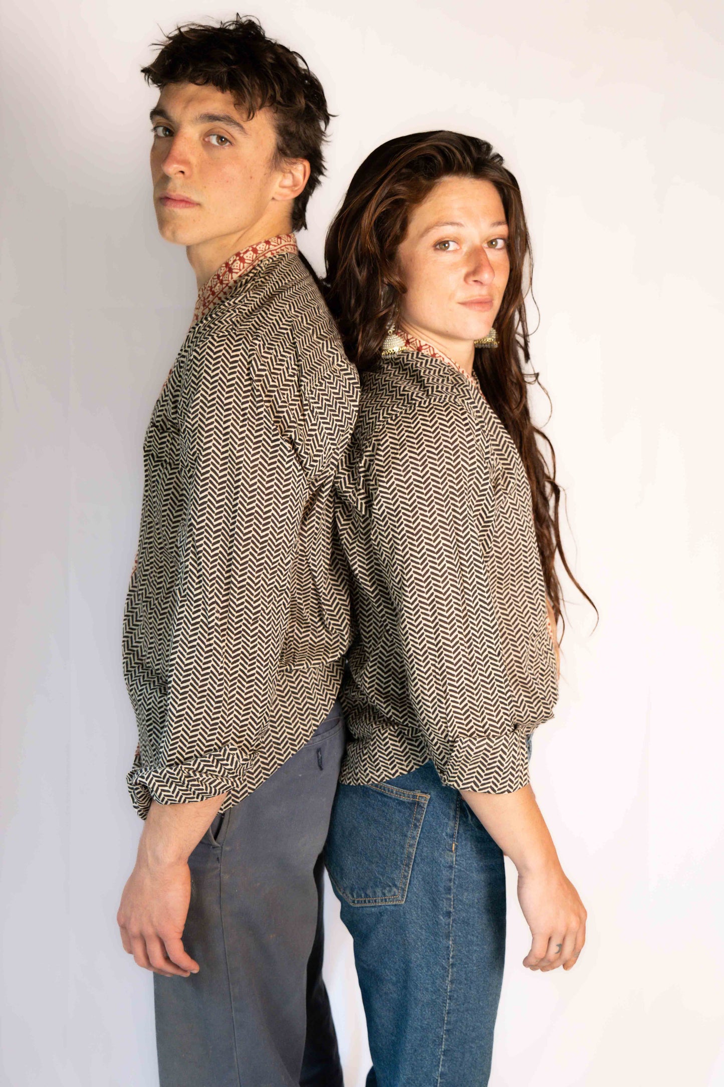 Block print cotton shirt