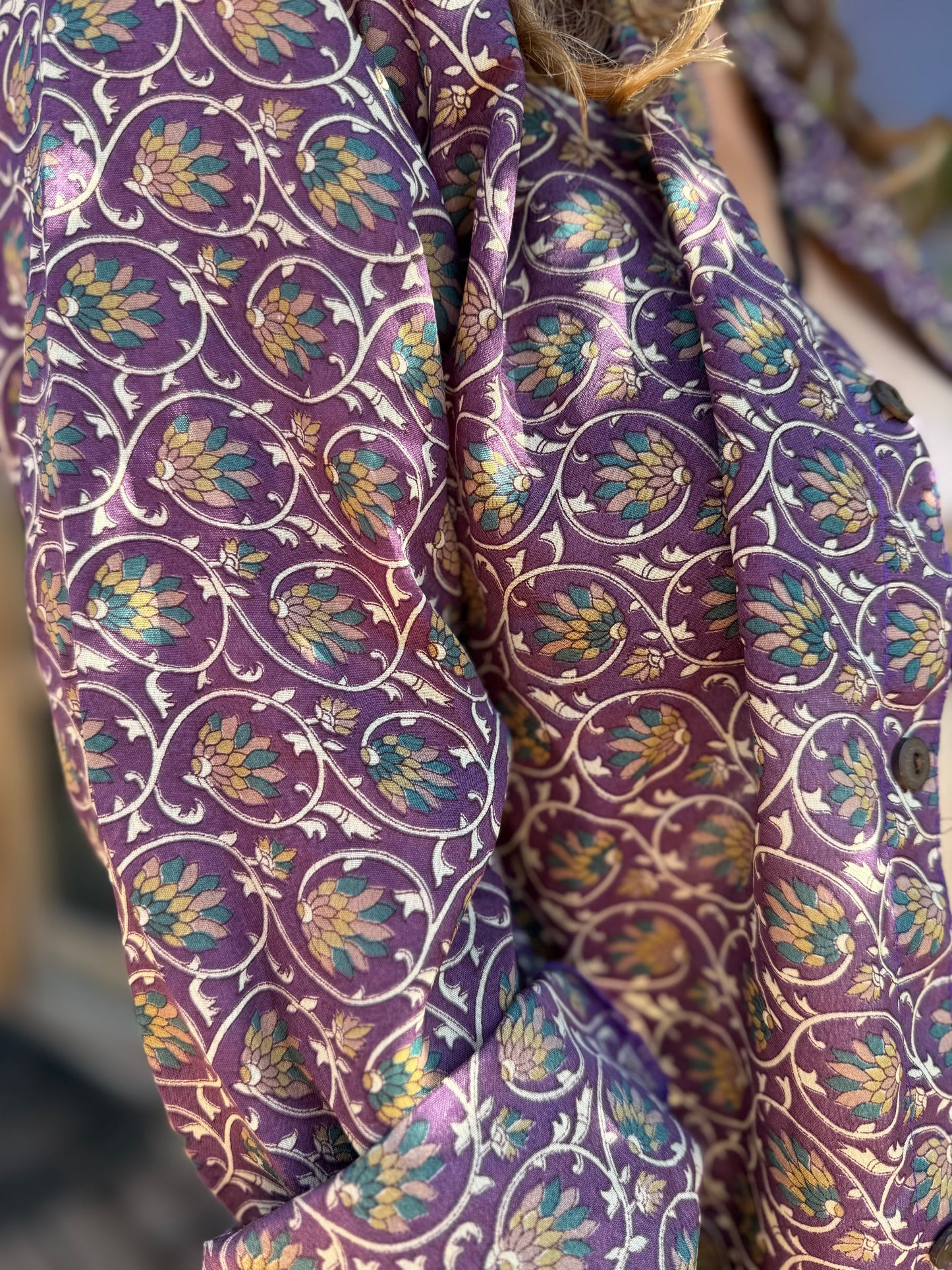 Camicia Purple - seta indiana M