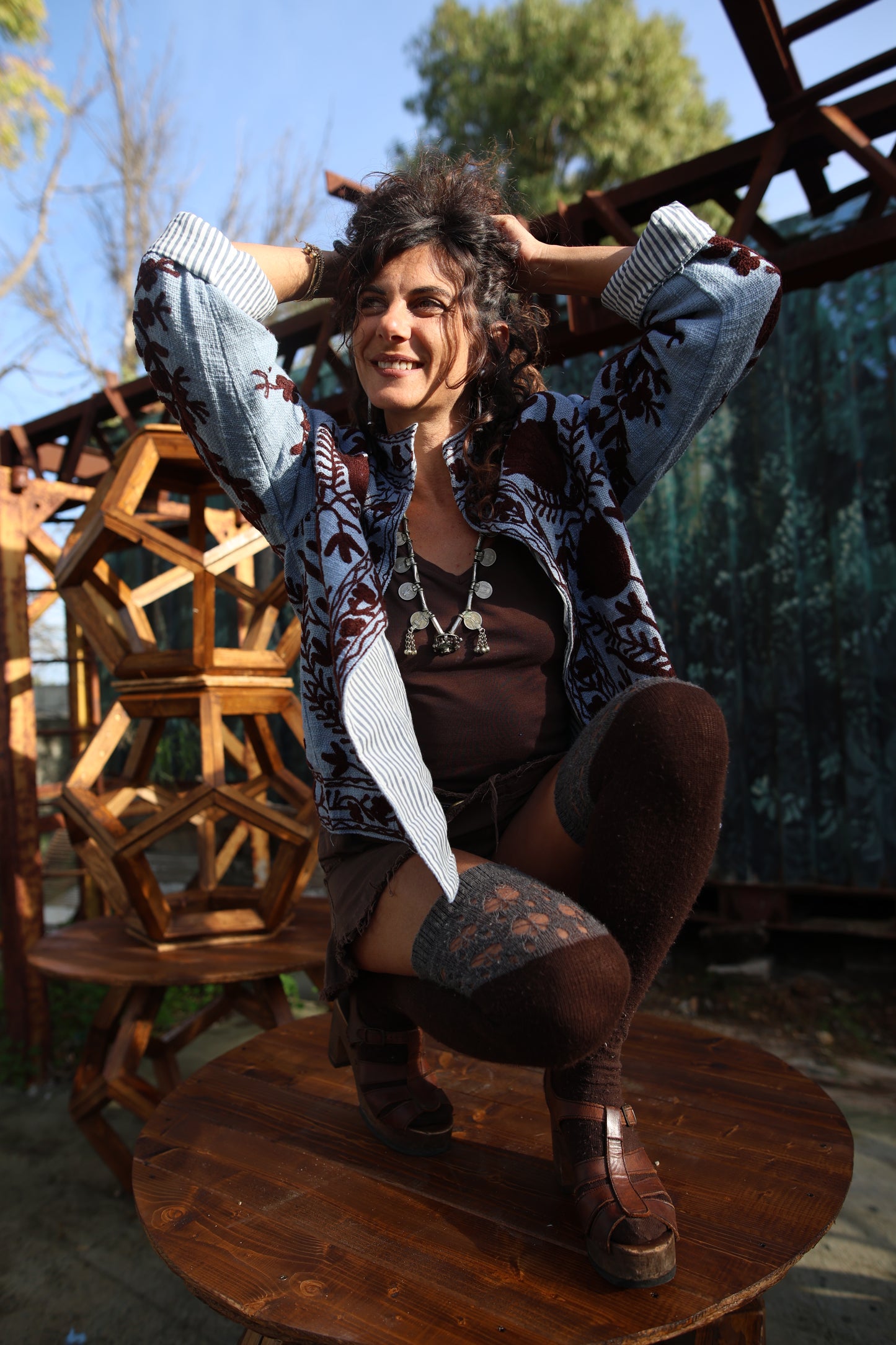 Giacca in velluto ricamato