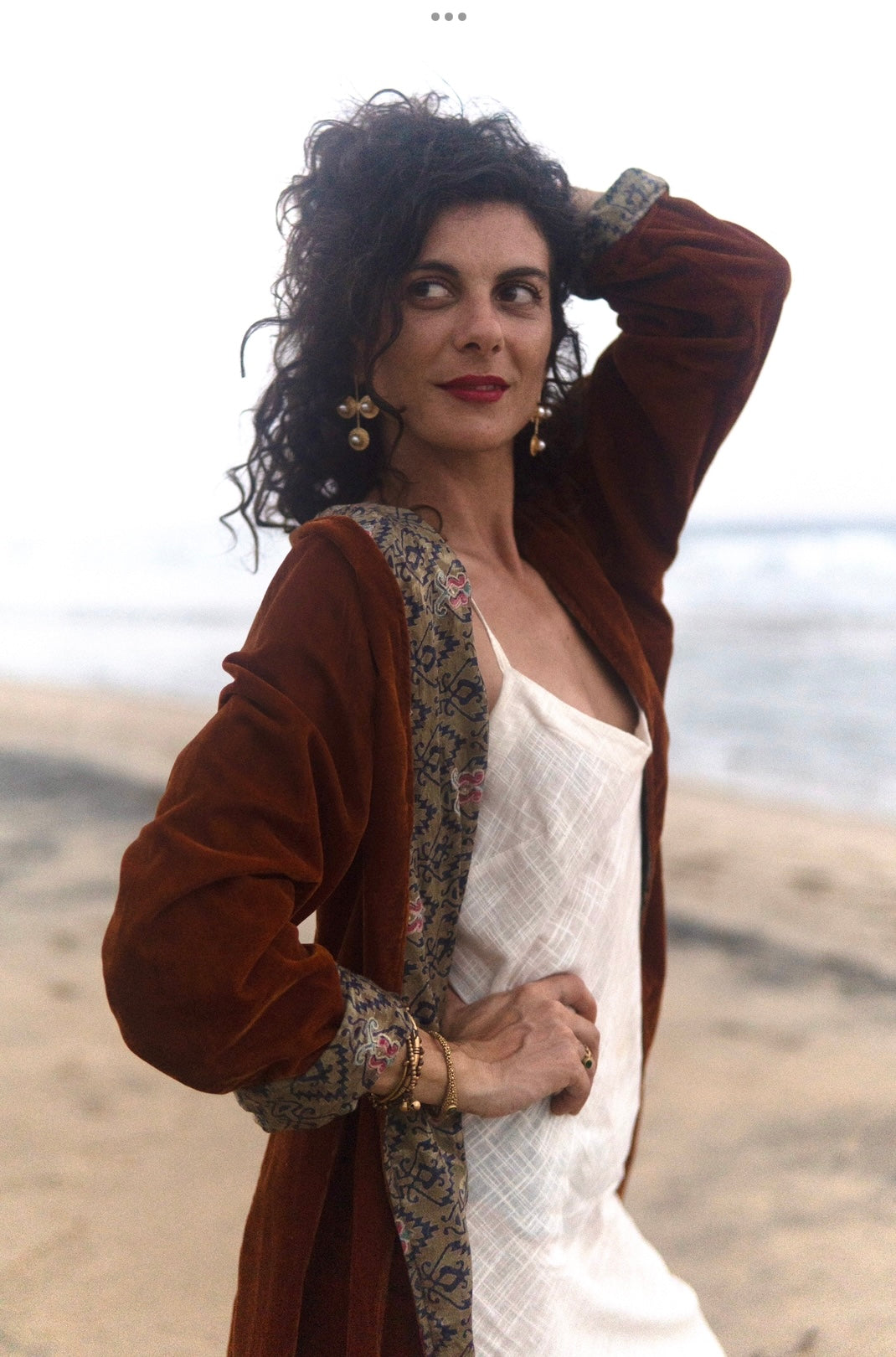 Kimono in Velluto - Cannella Stick