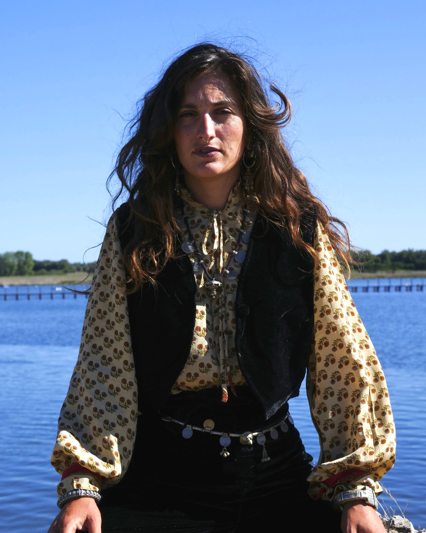 Set Pantapareo&Gilet in velluto Black