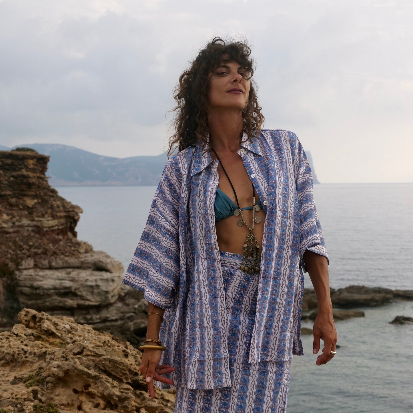 Blu stripes - Gonna pareo