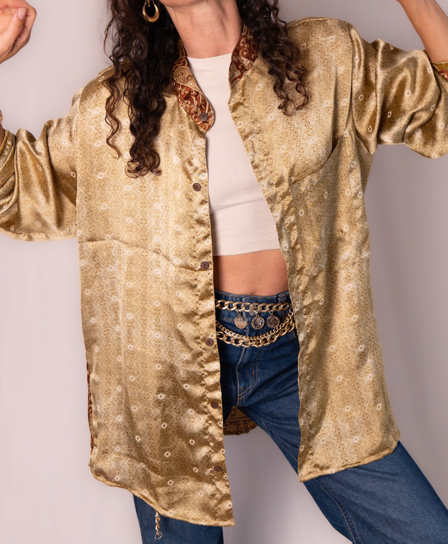 Camicia Golden - seta indiana L