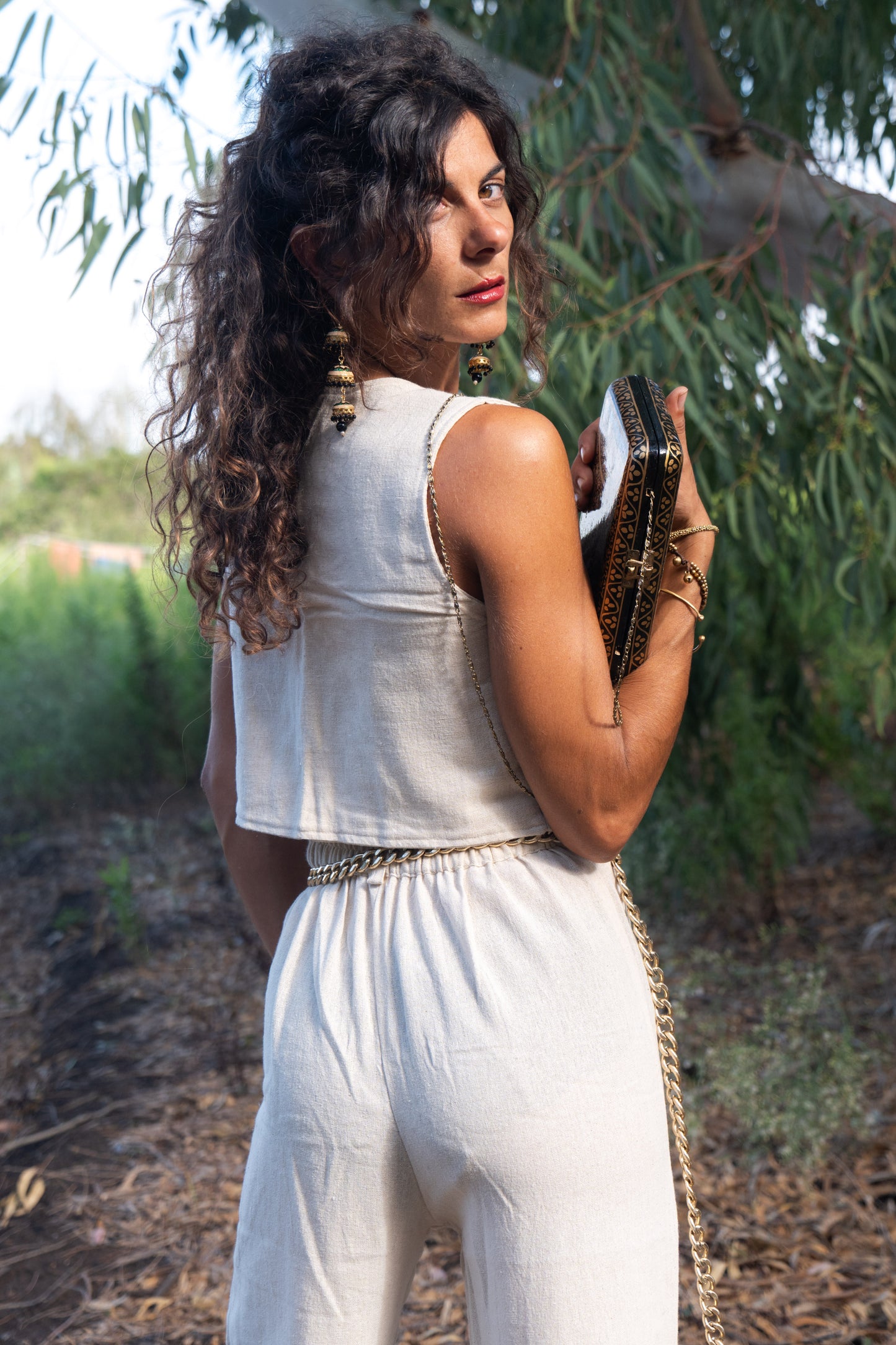 Set pantalone a palazzo e gilet