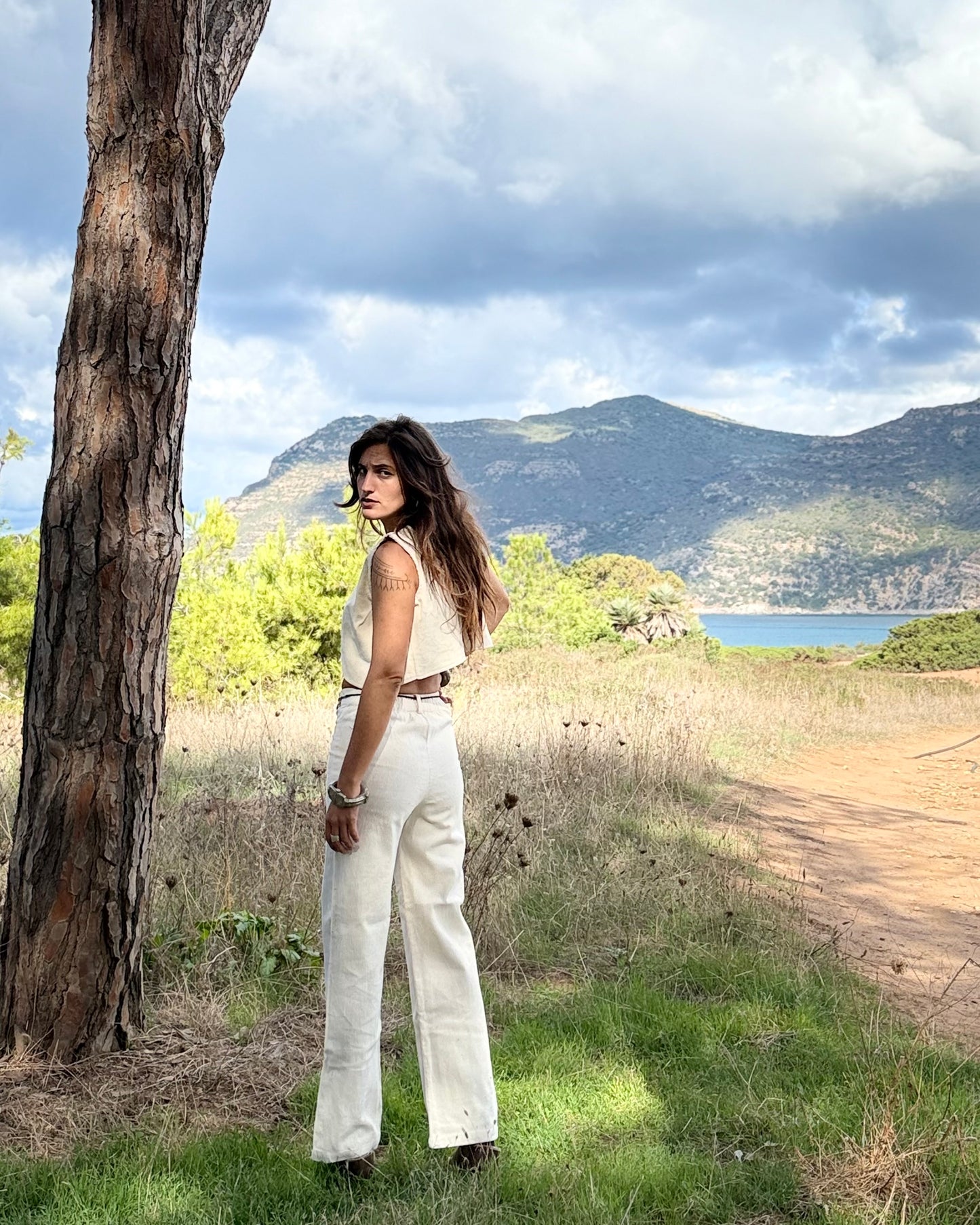Set pantalone e gilet in costa di velluto