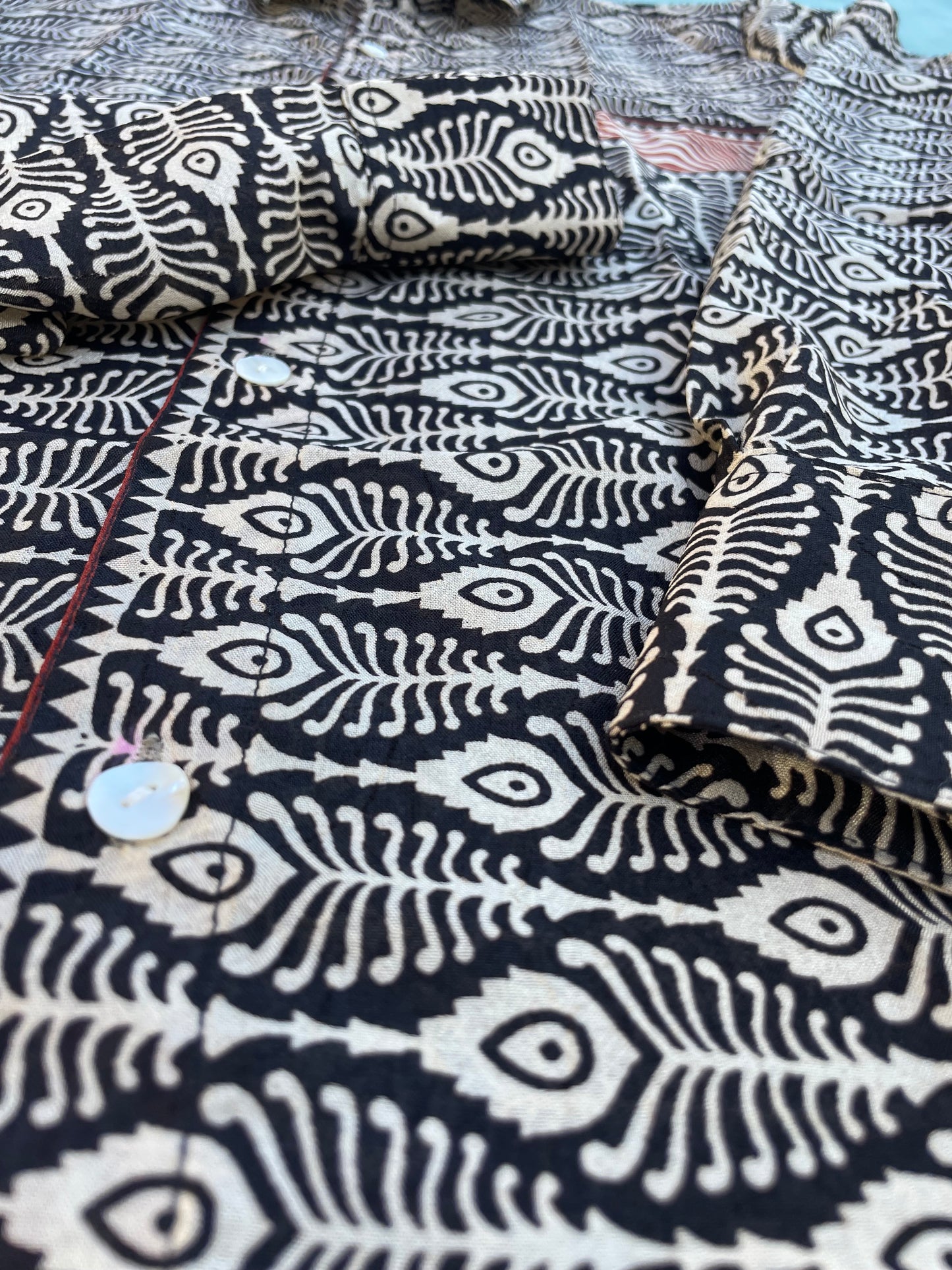 Camicia Pavo - seta indiana S