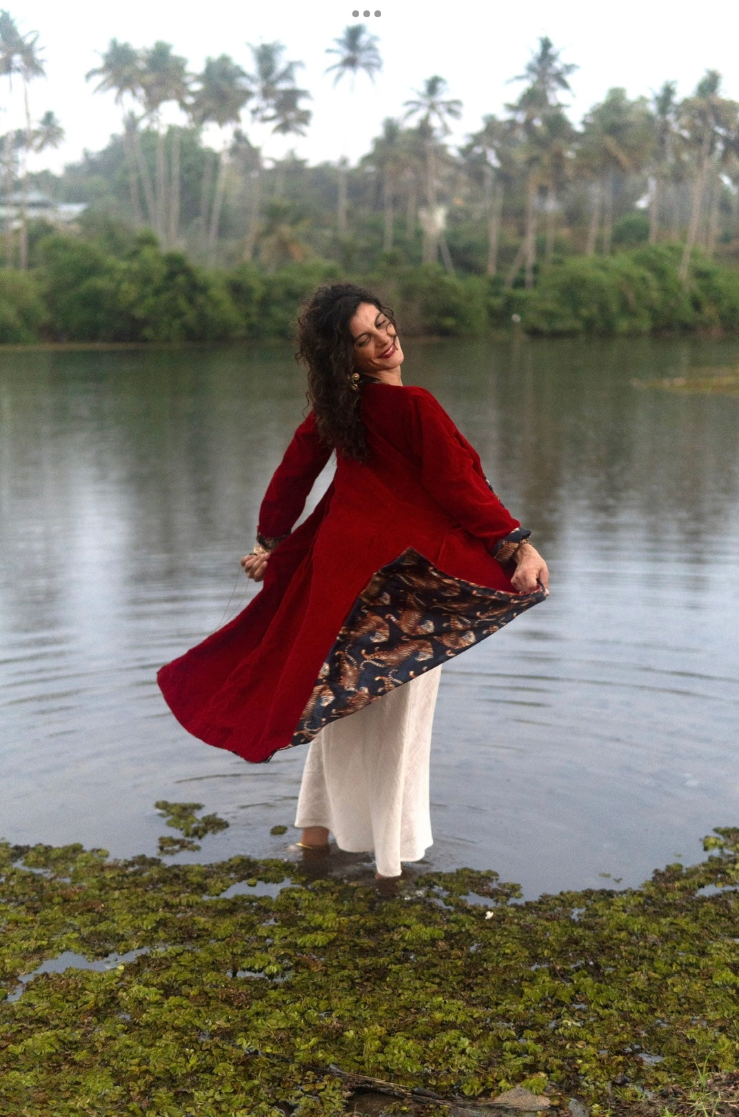 Kimono in Velluto - red Tiger