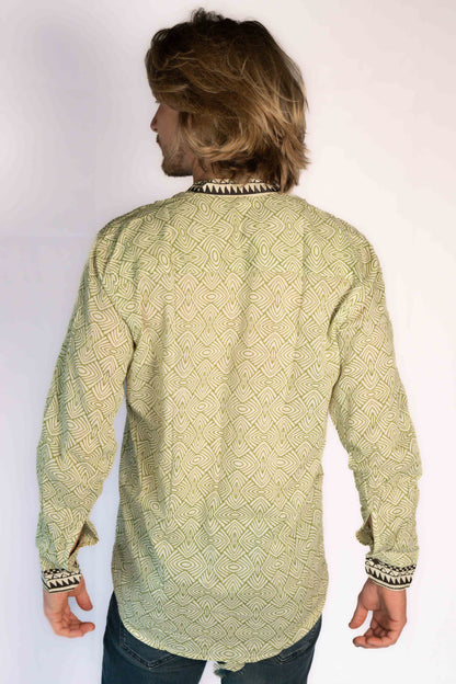 Block print cotton shirt