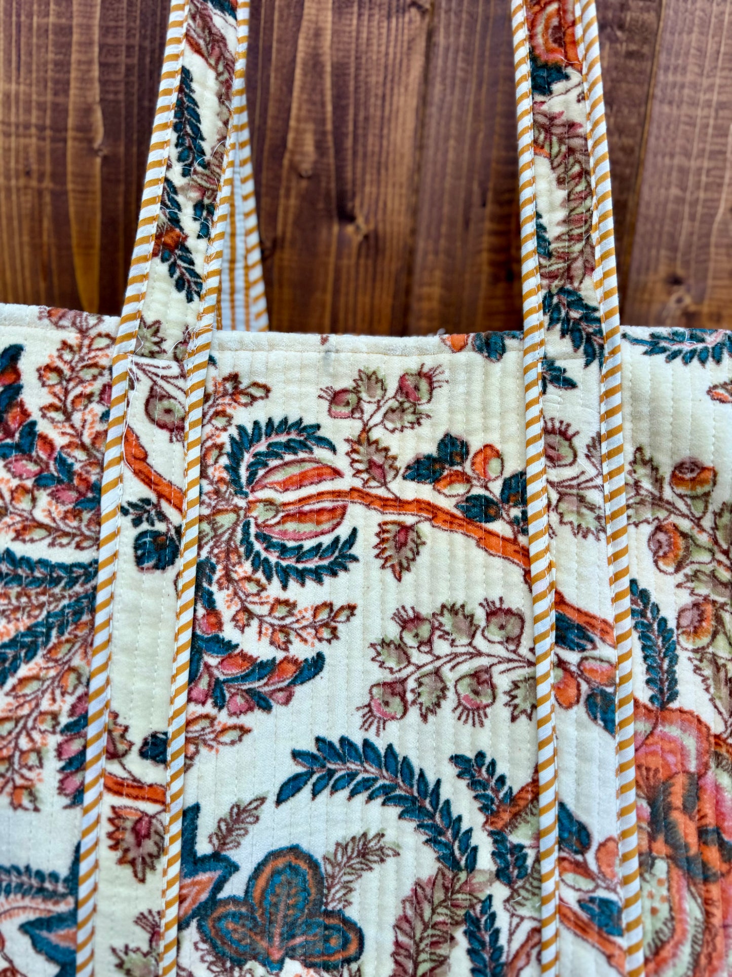 Borsa in velluto Floreale