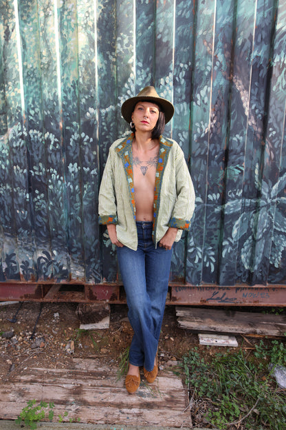 Giacca in velluto ricamato