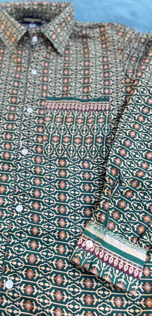 Camicia Geometrica - seta indiana M