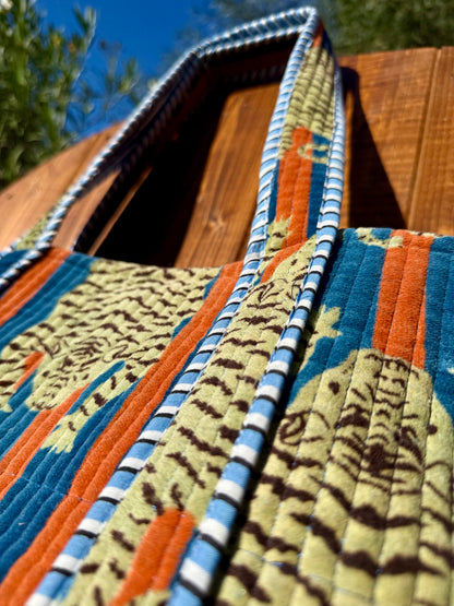 Borsa in velluto Tiger