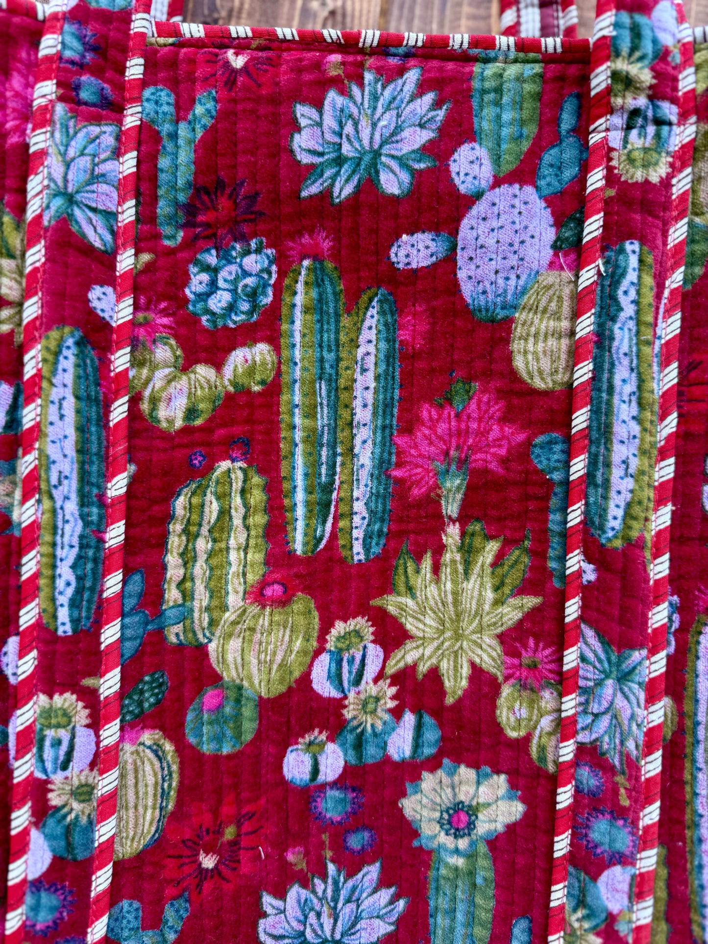 Borsa in velluto Cactus