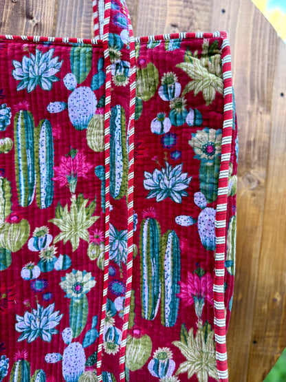 Borsa in velluto Cactus