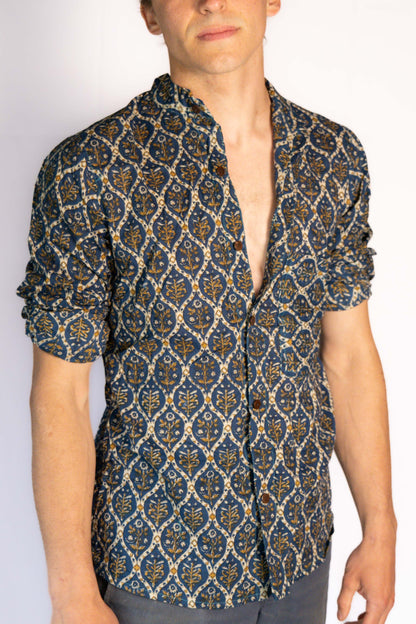 Block print cotton shirt