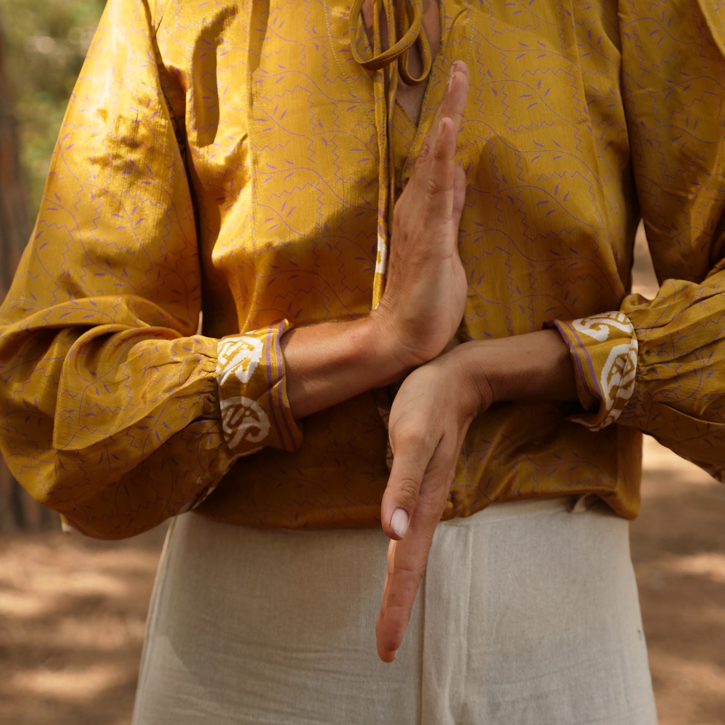 Camicia Flora Mustard