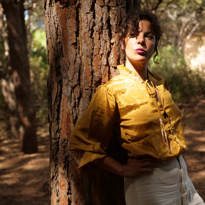 Camicia Flora Mustard