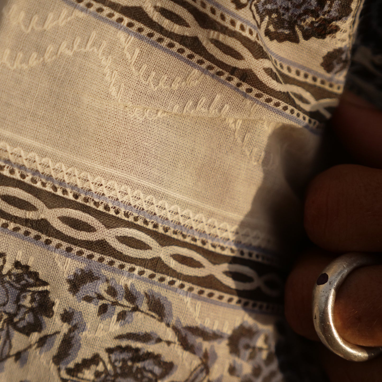 Bermuda in cotone -pantaloncino blockprint