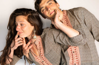 Block print cotton shirt