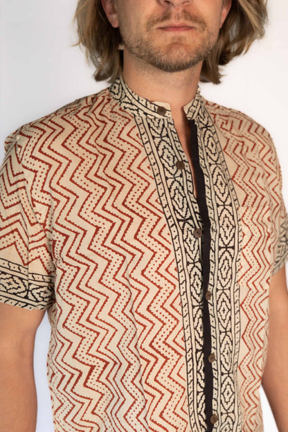 Block print cotton shirt