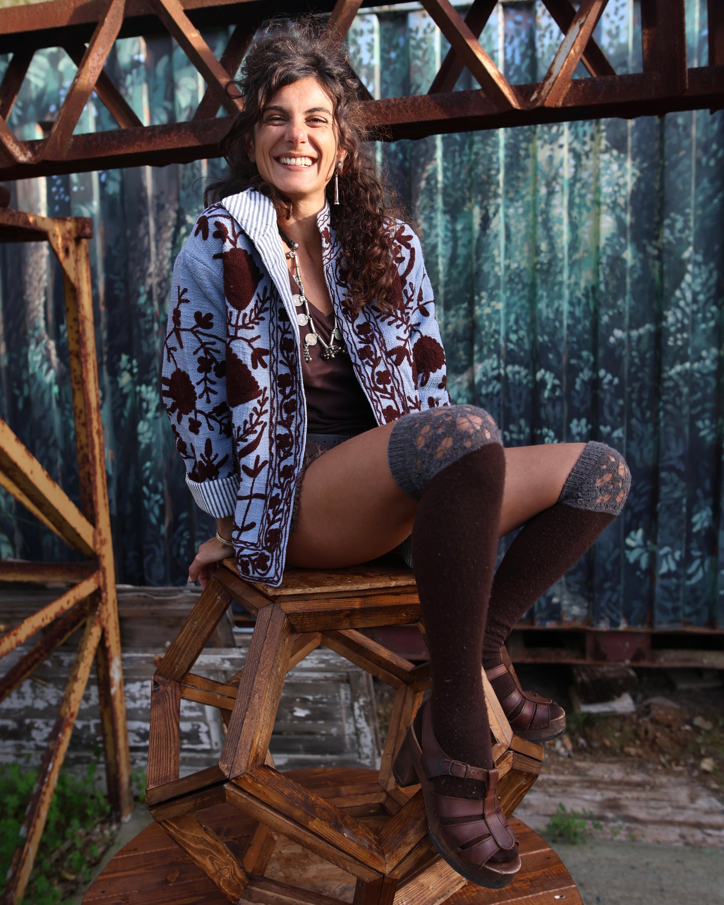 Giacca in velluto ricamato