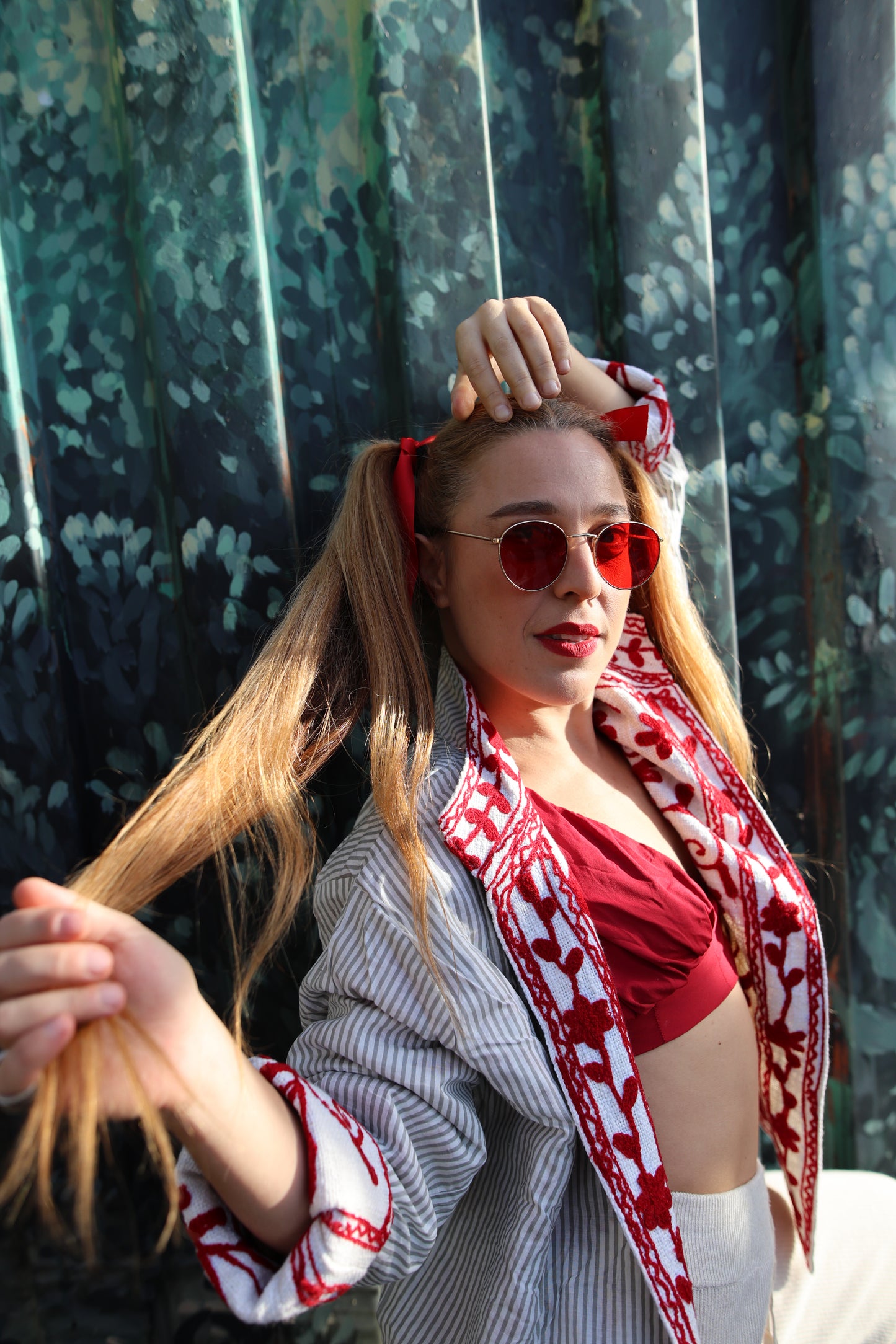 Giacca in velluto ricamato