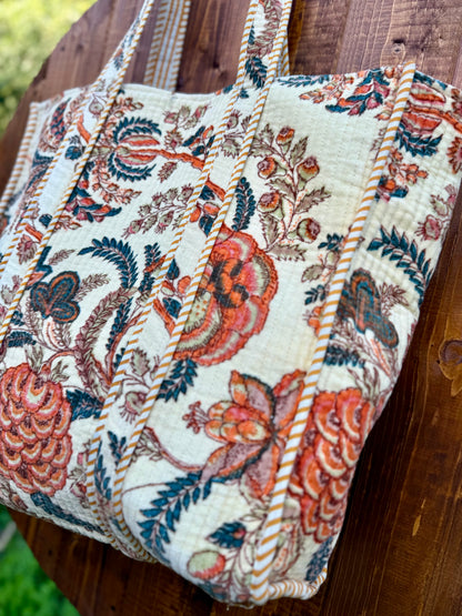 Borsa in velluto Floreale