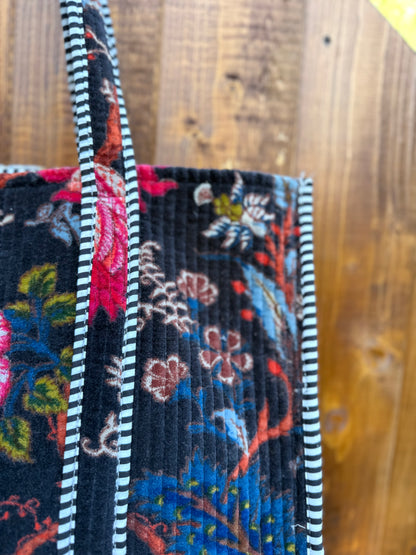 Borsa in velluto Floreale