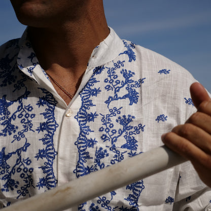 Camicia Cotton Slab block print - Unisex