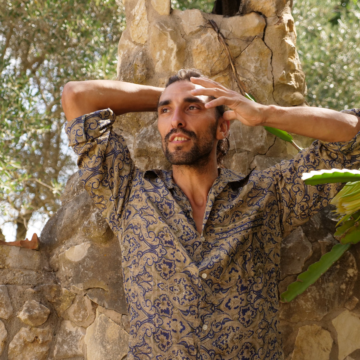 Camicia Paisley - seta indiana L