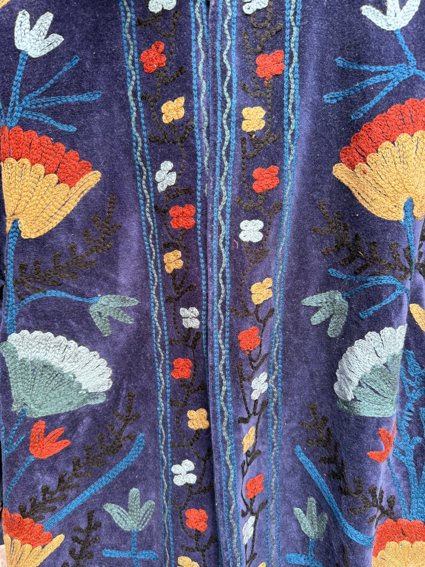 Giacca in velluto ricamato