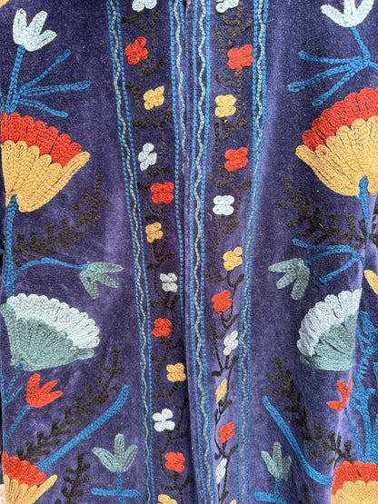 Giacca in velluto ricamato