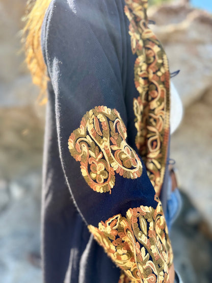 Spolverino in Lana Ricamata