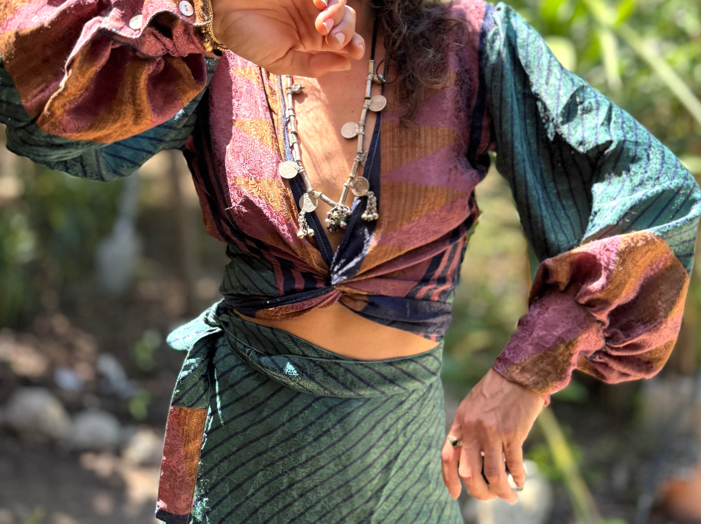 Set Violet - Gonna e tie top a portafoglio