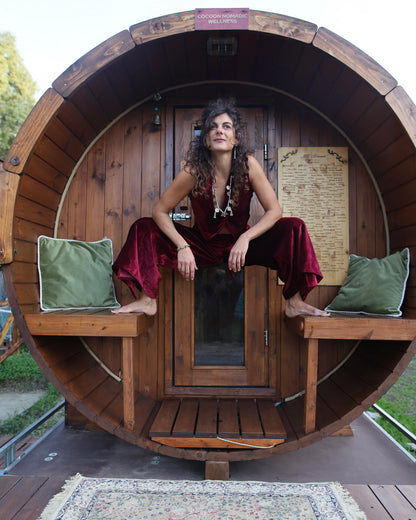 Set Pantapareo&Gilet in velluto Red Sabah