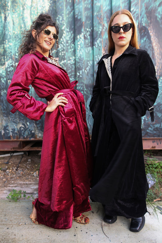 Trench in Velluto - Red Sabah