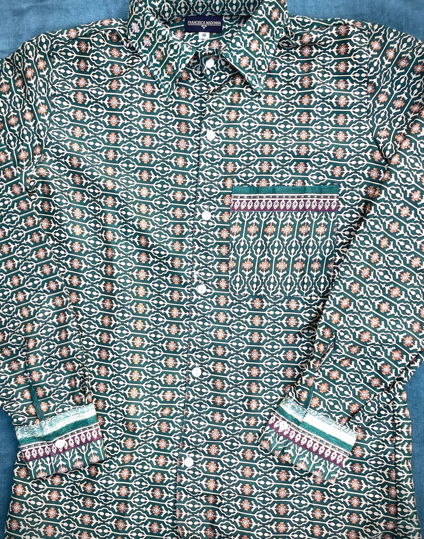 Camicia Geometrica - seta indiana M