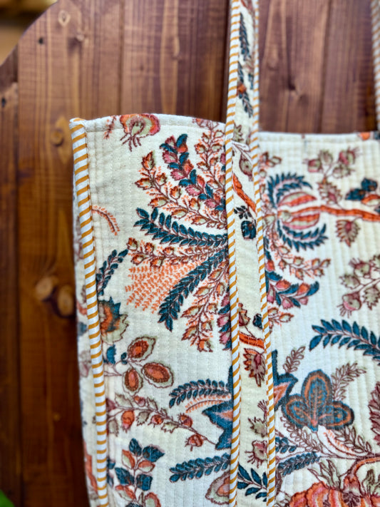 Borsa in velluto Floreale