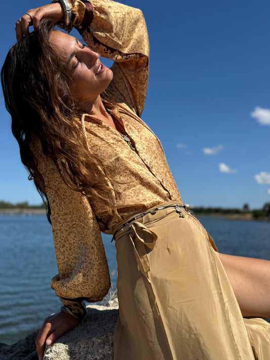 Camicia Flora Gold