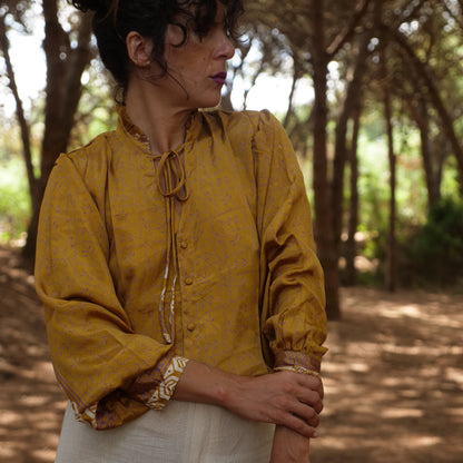 Camicia Flora Mustard